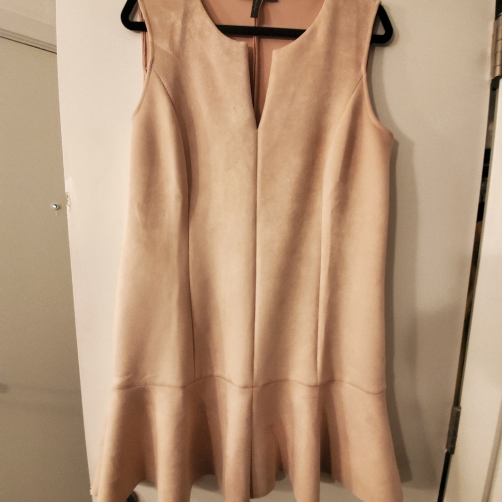 BCBG Maxazria Pink Suede Dress